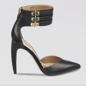 Sam Edelman Black Pointy Heel Sandals